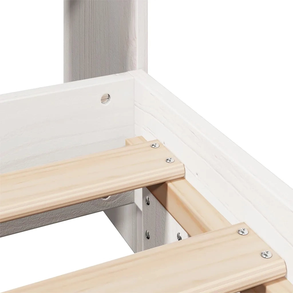 Giroletto senza Materasso Bianco 75x190 Legno Massello di Pino 3323675