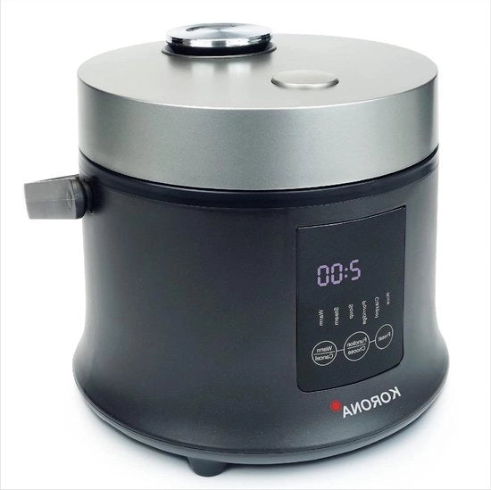 Cottura digitale a vapore con funzione di riscaldamento - pentola rimovibile - display LED con pulsanti a tocco - timer 24 ore - inclusa misura e cucchiaio per riso - accessori da cucina - elettrodomestico da cucina