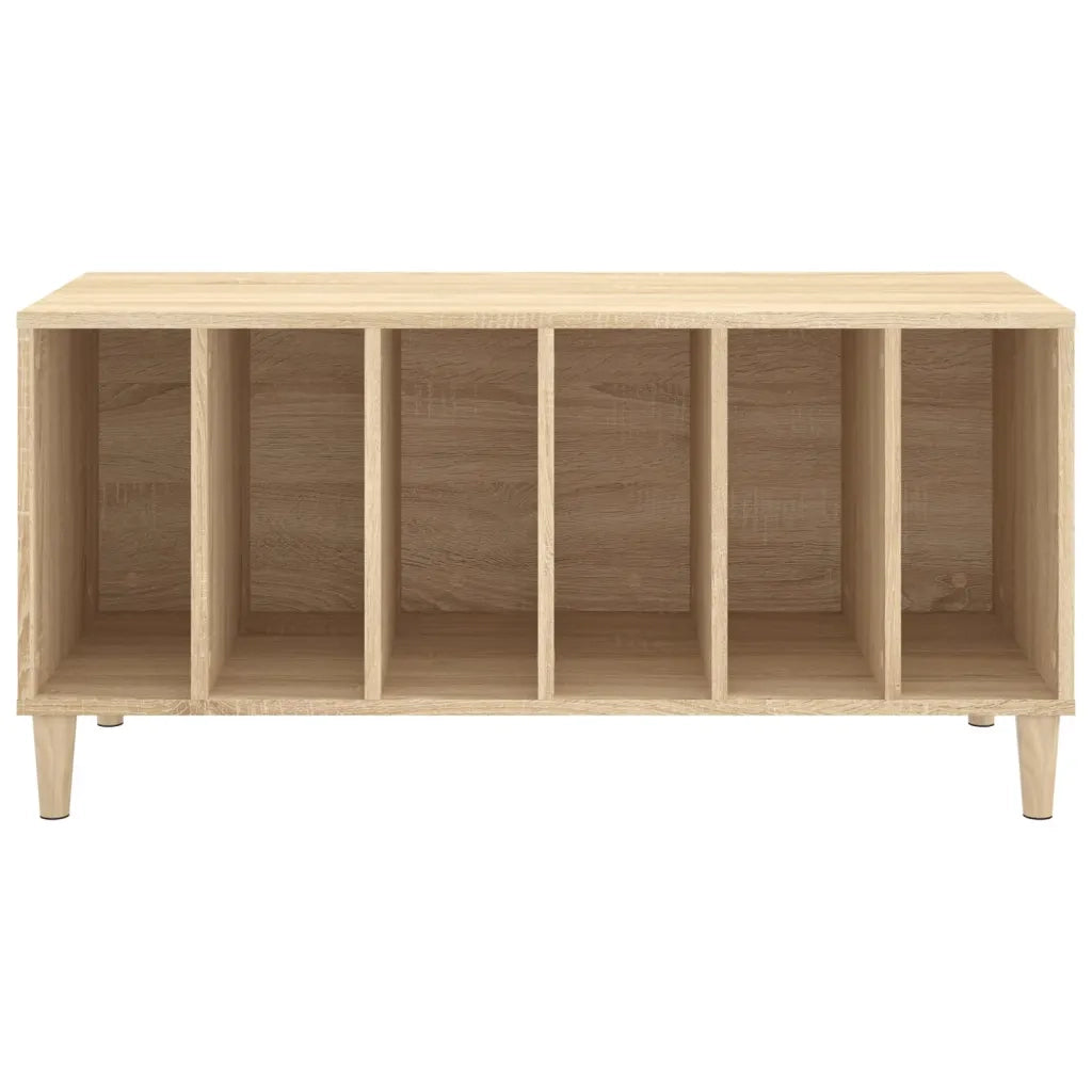 Mobile Porta Dischi Rovere Sonoma 100x38x48cm Legno Multistrato