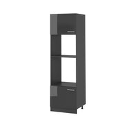 Mobile cucina microonde R-Line Antracite lucido/Antracite 60 cm Vicco