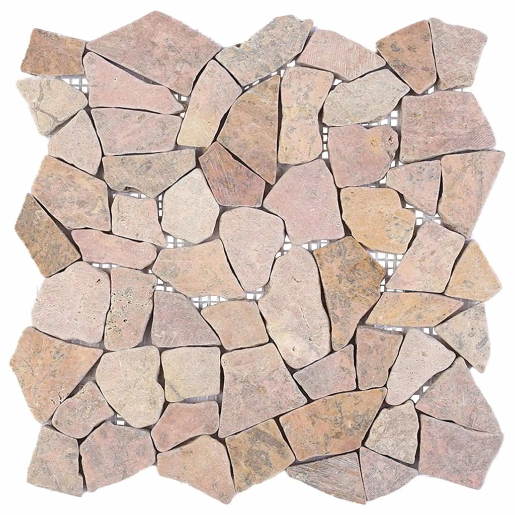 Piastrelle Mosaico Rosso 30 x 30 cm Marmo 42033529