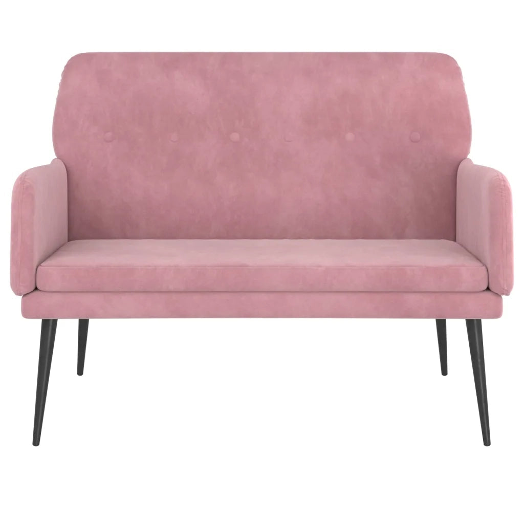 Panca Rosa 108x79x79 cm in Velluto CFW1368599