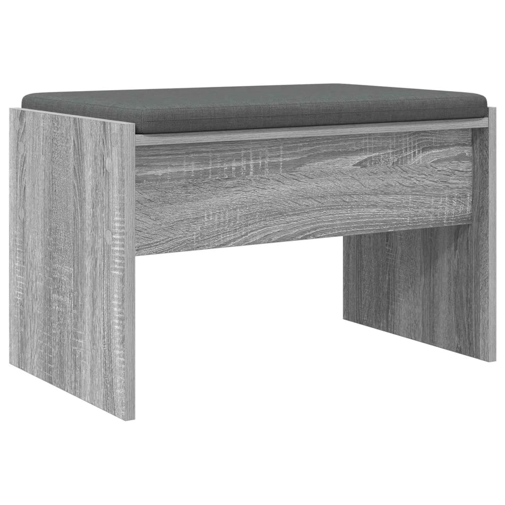 Panca per ingresso con cuscino Grigio Sonoma 63 x 38 x 40 cm 891549