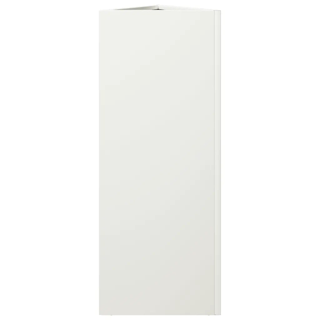 Fioriere 2 pz Bianche Triangolari 30x26x75 cm in Acciaio