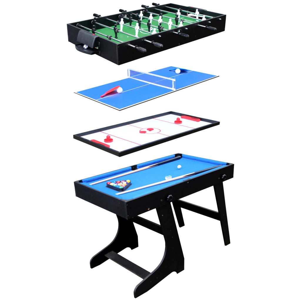 Tavolo multigioco 4 in 1 per bambini - Calcio balilla, Biliardo, Tennis da tavolo, Air-hockey