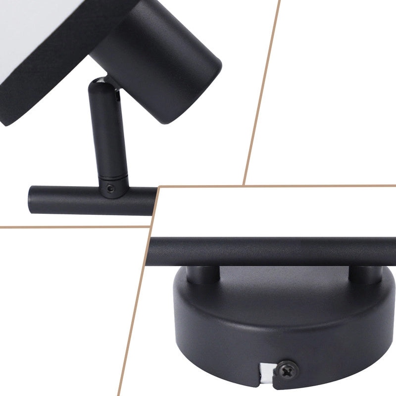 ZMH Faretto da soffitto neri 2 luci E14 LED tessuto per corridoio senza lampadina