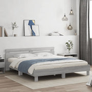 Giroletto Testiera Grigio Sonoma 160x200 cm Legno Multistrato 3207411