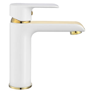 Rubinetto Da Lavabo Rea Bloom White Gold Low