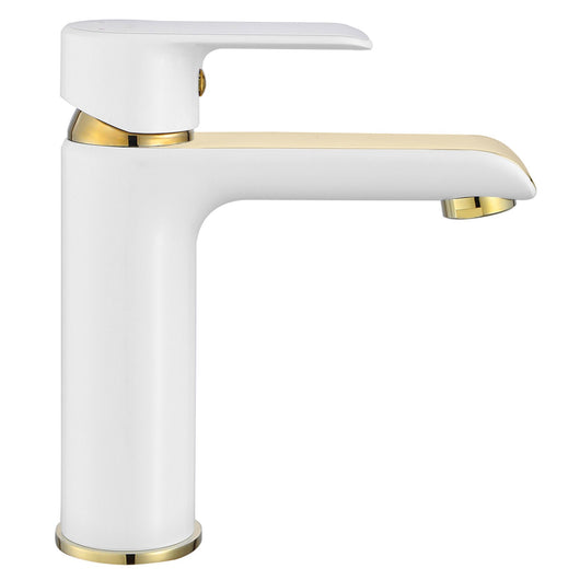 Rubinetto Da Lavabo Rea Bloom White Gold Low