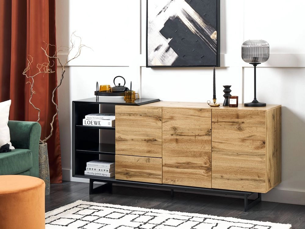 Credenza in legno chiaro mobile contenitore soggiorno camera da letto
