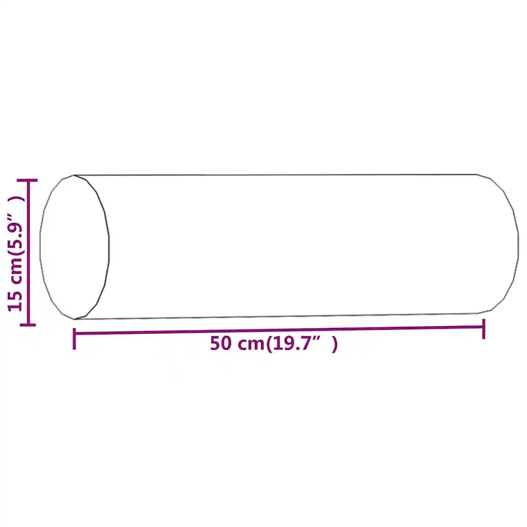 Cuscini Decorativi 2 pz Crema ?15x50 cm in Velluto CFW3536310