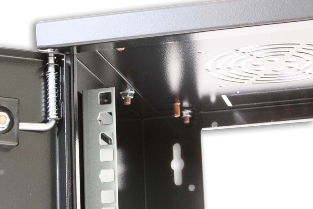 Armadio Rack 19'' a muro 10 unità prof. 400 Nero Assemblato