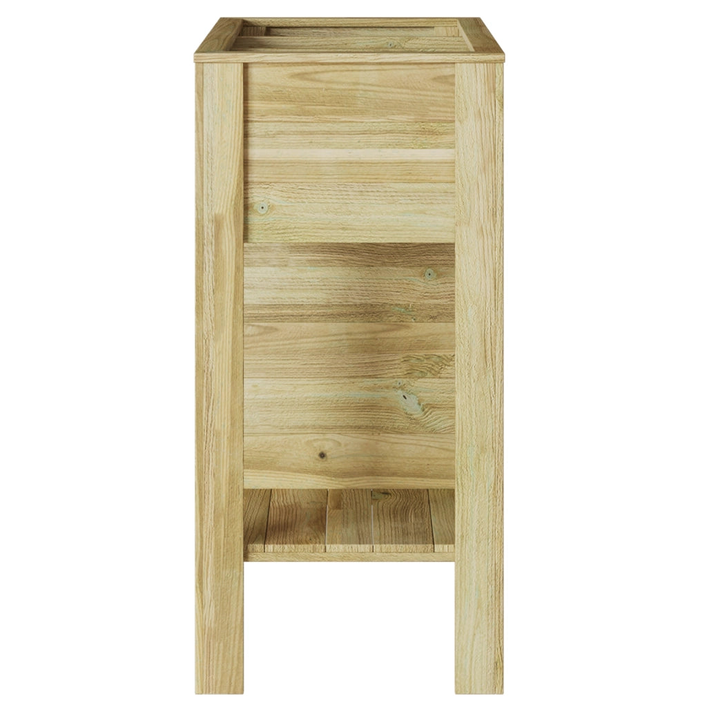 Letto da giardino rialzato  con Stoccaggio 85x46x96 cm Legno Trattato di Pino