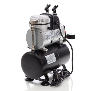 Compressore per aerografo AF189, monocilindro con serbatoio aria e pressione massima di 6 bar