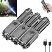 Pacco da 3 LED torce tattiche super luminose – Caricabatteria e zoomabile