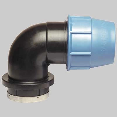 RACCORDO A GOMITO FEMMINA PLASTICA  50 x 2     UNIDELTA