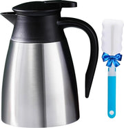 Caraffa termica da caffè 1000 ml, termos da caffè in acciaio inox con isolamento a vuoto, caraffe per mantenere calda la caffè e tiepida il tè per 12/24 ore