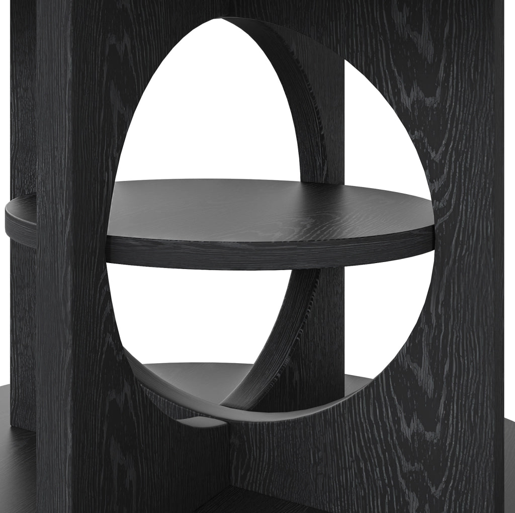 Tavolo da pranzo allungabile 110-150x110x76 cm con spazio contenitore in MDF nero