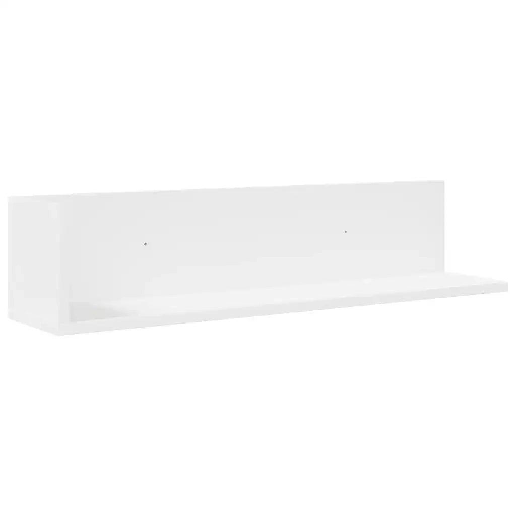 Mensole a Muro 2 pz Bianche 75x16,5x16,5 cm in Truciolato 860031