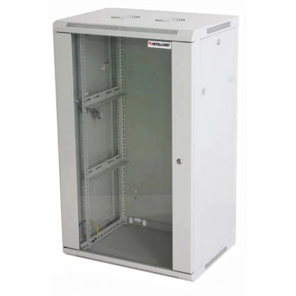 Armadio Rack 19'' a muro 20 unità sezione unica prof. 600mm Grigio