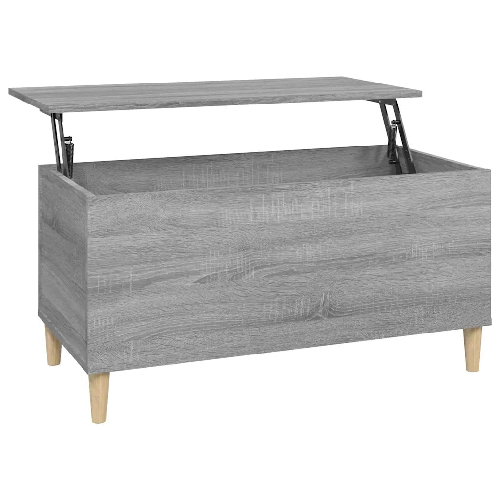Tavolino Salotto-Tavolino da soggiorno-Tavolo Grigio Sonoma 90x44,5x45 cm Legno Multistrato 694488