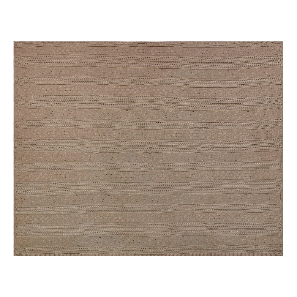 Copriletto Marrone Tessuto di cotone 150 x 200 cm Decorativo Biancheria da letto Design Classico Camera da letto