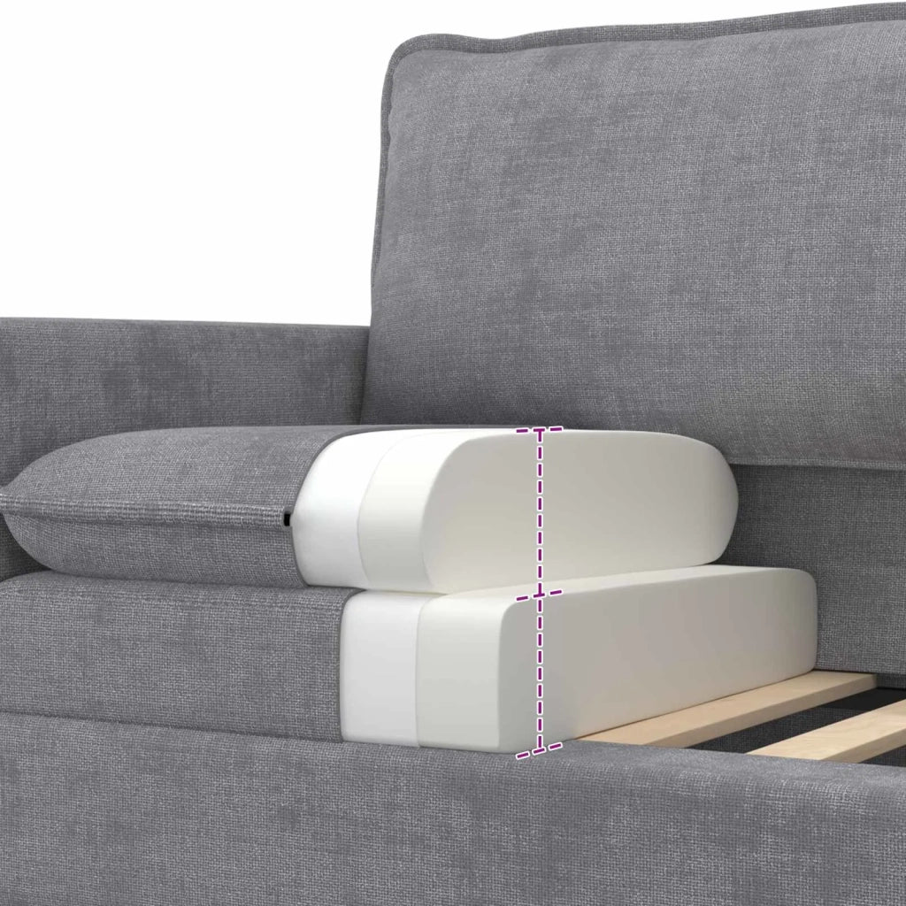 Divano Grigio Chiaro 156 x 81 x 87,5 cm Poliestere 42028862