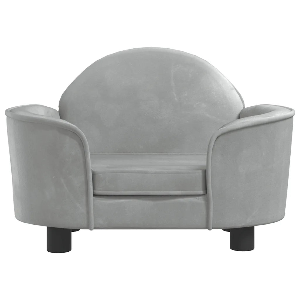 Lettino per Cani Grigio Chiaro 66x40x45 cm in Velluto CFW5326912