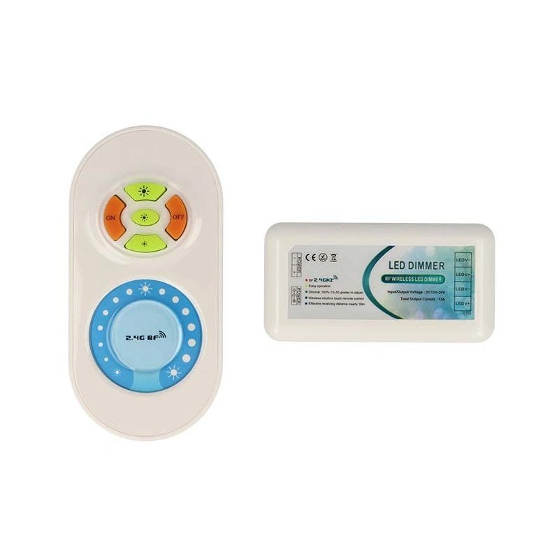 Led Controller Dimmer Mono Colore Canale RF Wireless 2,4G Telecomando Touch 12V 24V 12A