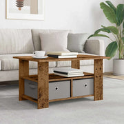 Tavolino da salotto con cassetto Legno vecchio 77 x 55 x 42 cm 8000418