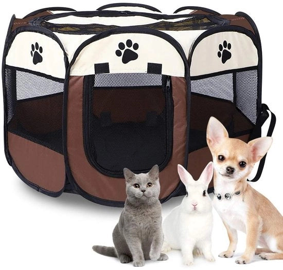 Hok per cani e conigli 81 x 45 cm - Opvouwabile - Portatile - Per animali domestici - Utilizzo indoor/outdoor - Sicuro per animali domestici - Casa per animali