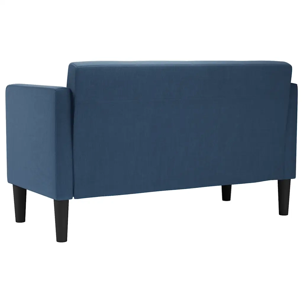 vidaXL Divano Divanetto Blu 111 cm in Tessuto