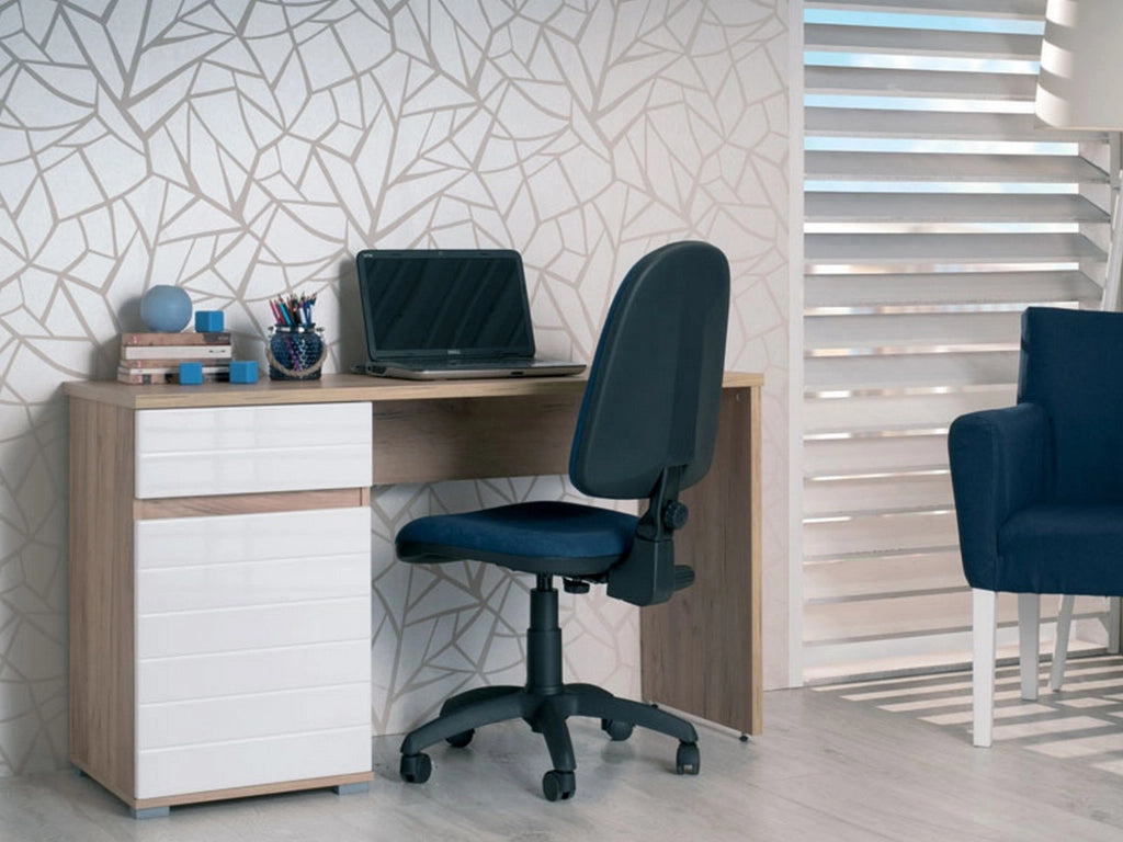 Cambio, Scrivania un Cassetto, 130x50x75.5h cm Marrone Rovere