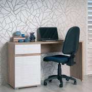 Cambio, Scrivania un Cassetto, 130x50x75.5h cm Marrone Rovere