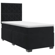 Letto box spring con materasso Nero 100 x 200 cm Velluto 3453592