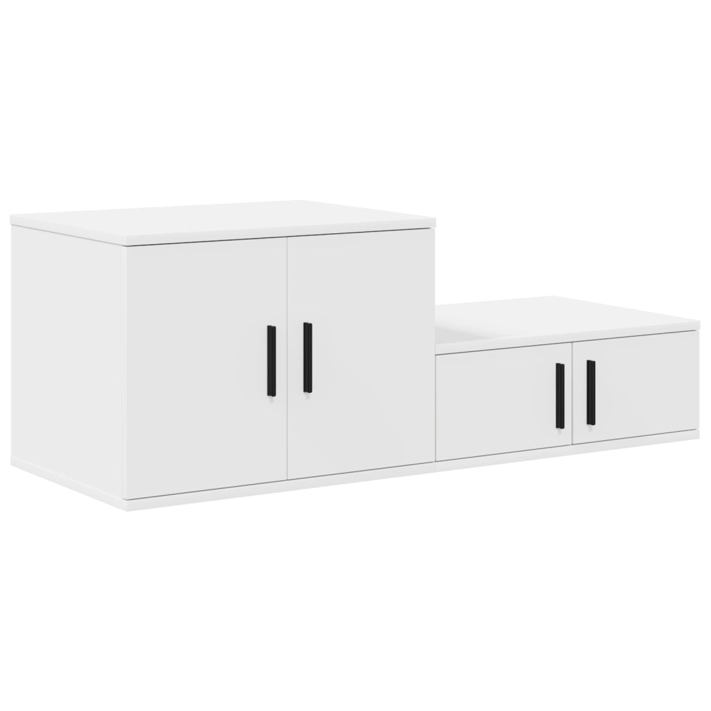 Armadio di stoccaggio  Bianco 127x41x40 cm in legno ingegnerizzato