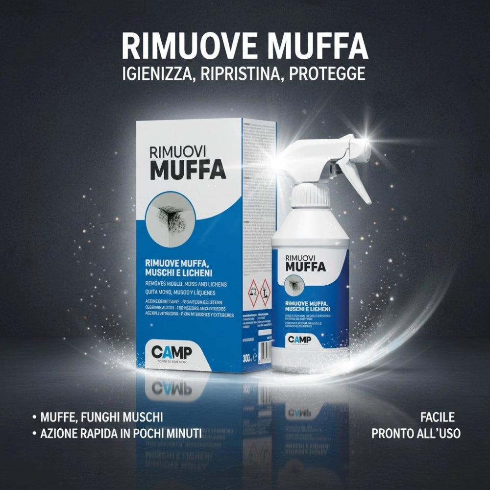 Kit 2 pezzi rimuovi muffa 300 ml pulitore igienizzante per interni e esterni