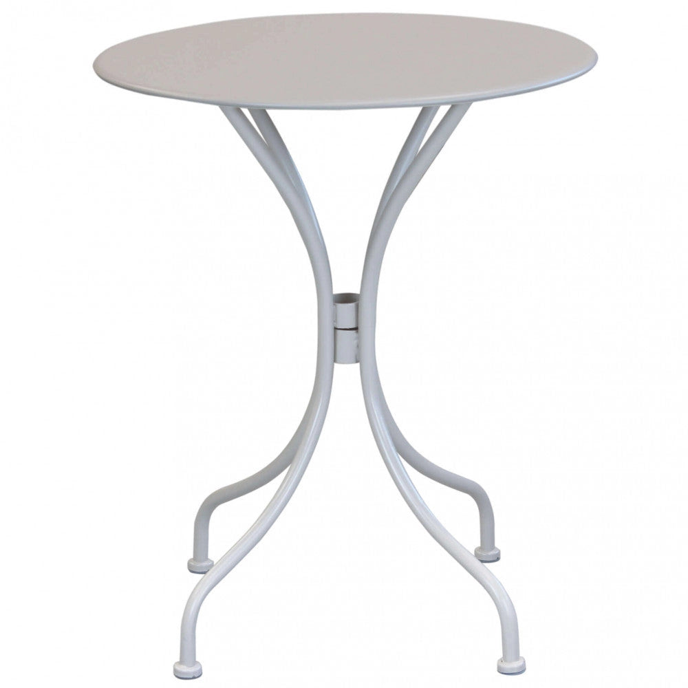 Tavolo Bristol Ø60x71h cm in Acciaio Tortora