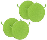 Cuscini Rotondi Per Sedie Cucina Imbottiti Sfoderabili Con Cerniera Cuscino Rotondo Ø 40 Cm Sedia Tavolo Lavabile In Lavatrice Con Lacci Per Fissaggio Prodotto Italiano Comodi 4 Pezzi - Verde