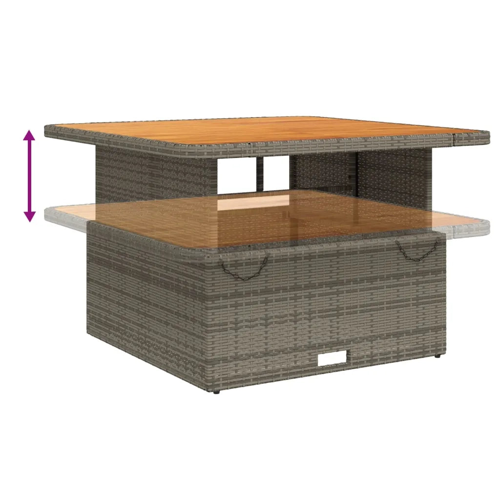 Set da Pranzo da Giardino 4 pz con Cuscini in Polyrattan Grigio 3277404