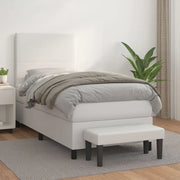 Giroletto a Molle con Materasso Bianco 90x200 cm in Similpelle cod mxl 67993