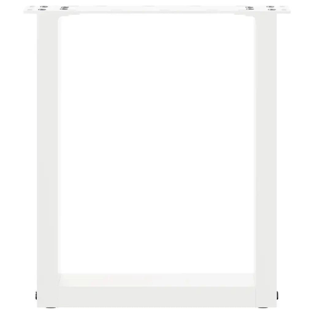 Gambe per Tavolino da Caff¨¨ a Forma di U 2 pz-Set di 2 Gamba per Tavolo Bianche 28x(42-43) cm Acciaio