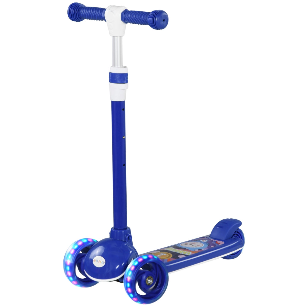 Patinete Bambini con Luci LED ¨C Zephmum ¨C Blu 52x29x63-76 cm
