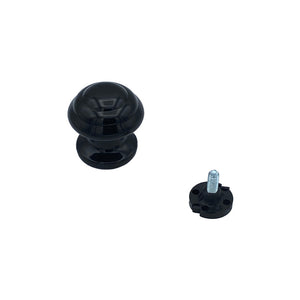 Pomolo fisso per porta SAGUATTI 878/60QB in alluminio nero lucido