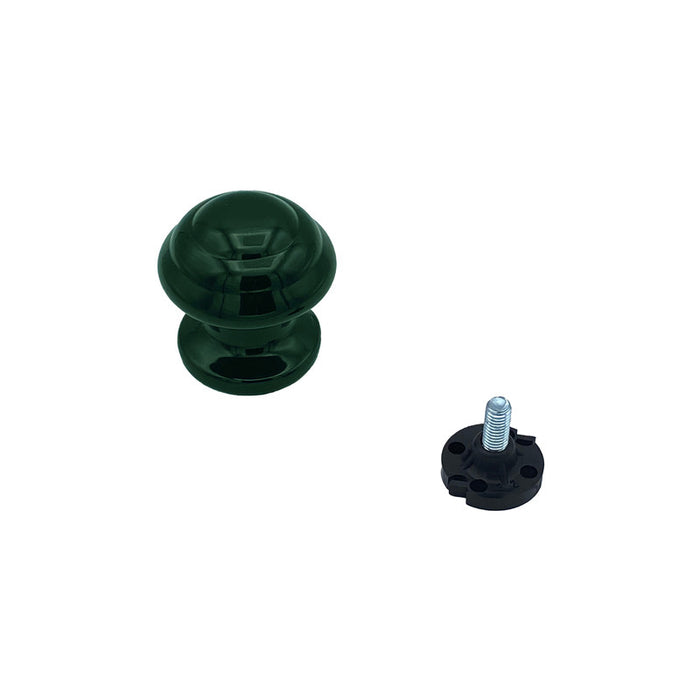 Pomolo fisso per porta SAGUATTI 878/60SB in alluminio verde lucido