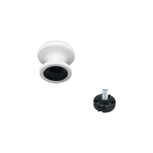 Pomolo fisso per porta SAGUATTI 878/60TB in alluminio bianco lucido