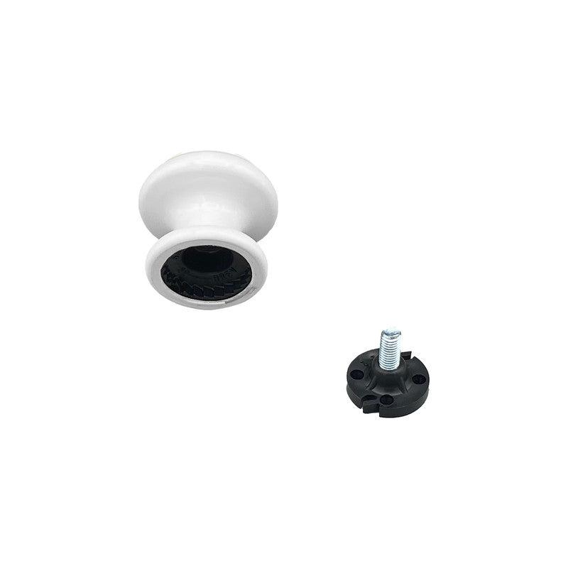 Pomolo fisso per porta SAGUATTI 878/60TB in alluminio bianco lucido