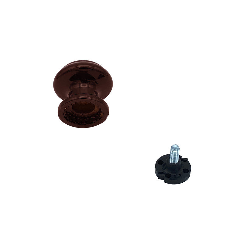 Pomolo fisso per porta SAGUATTI 878/60UB in alluminio marrone lucido