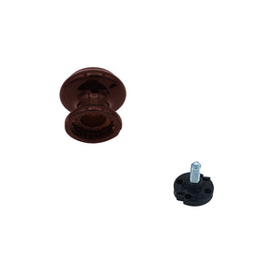 Pomolo fisso per porta SAGUATTI 878/60UB in alluminio marrone lucido