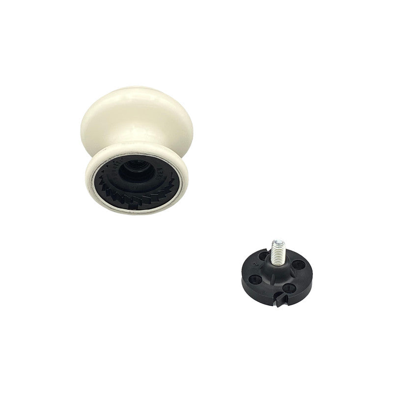 Pomolo fisso per porta SAGUATTI 878/70KB in alluminio bianco lucido